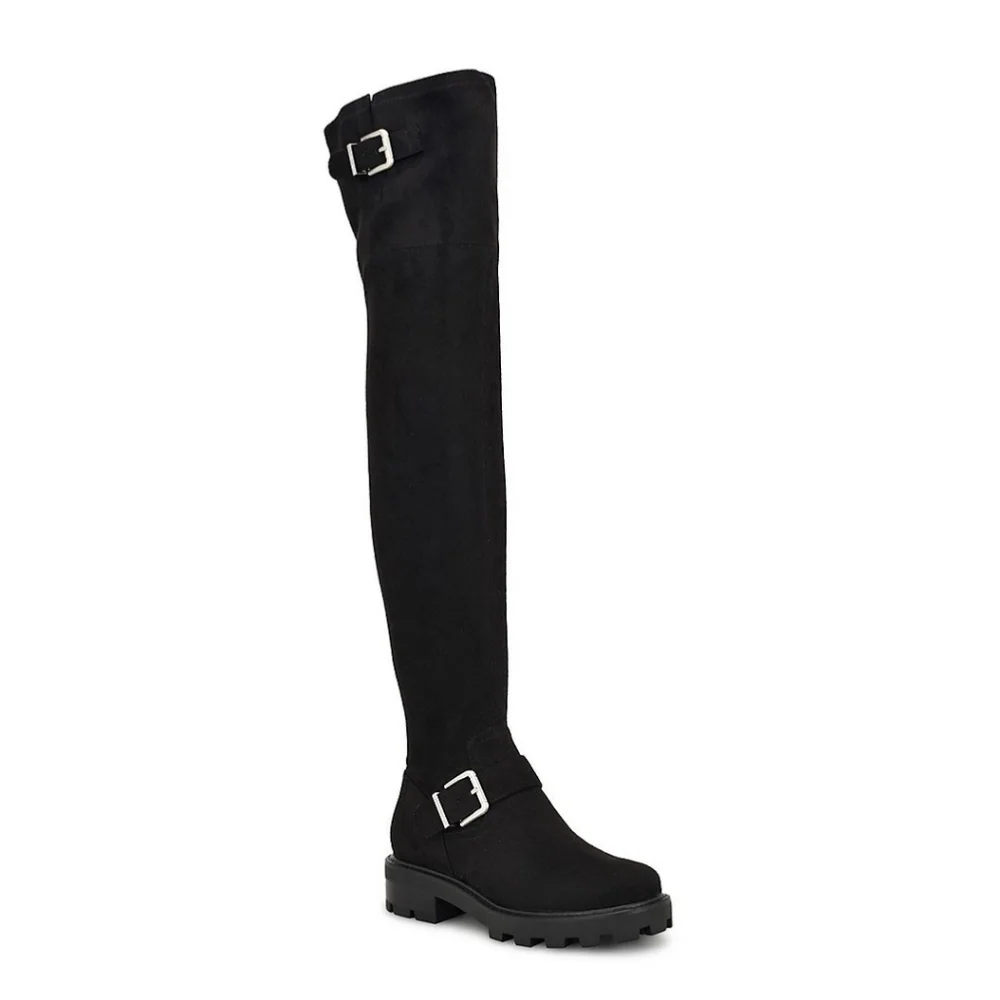 Black Over-the-Knee Womens Boots Size 6.5